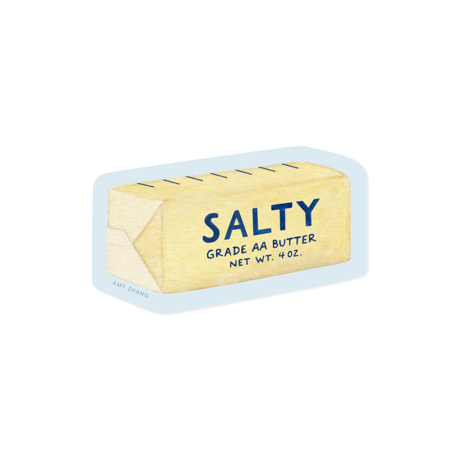 Amy Zhang - Wholesale Sticker - Salty Butter Stick - Gevatte voedselgrap vinylsticker1