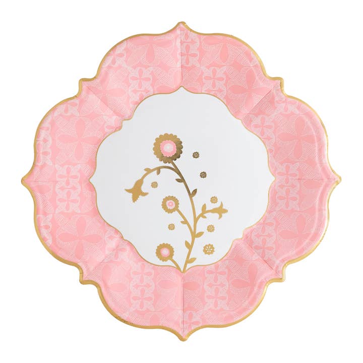 Floral Broderi Frokosttallerkener Rabatboks (100) for engroshandel hos EID Creations