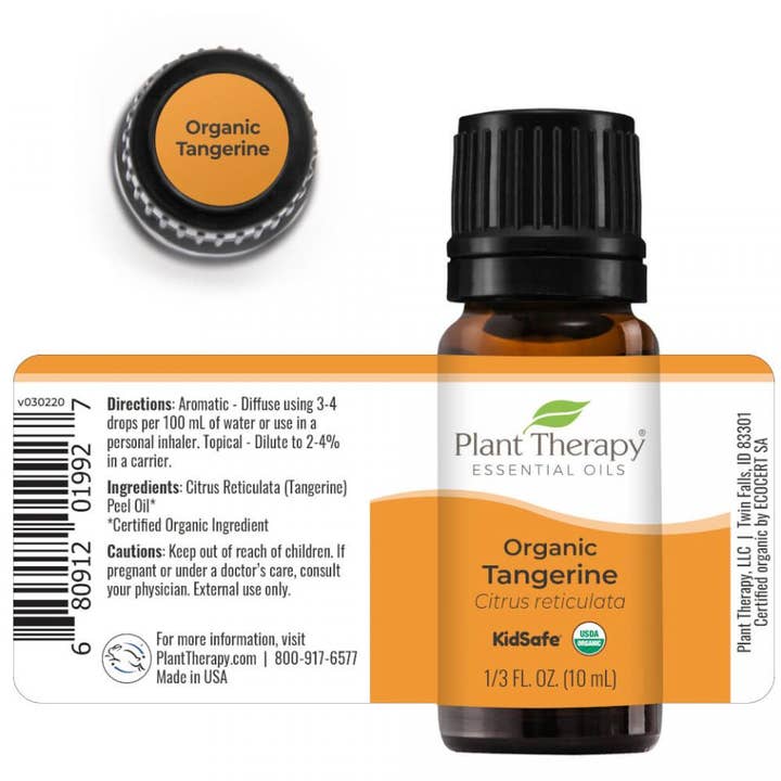 Plant Therapy - Wholesale Essential Oil - Organic Tangerine Essential Oil 10 mL