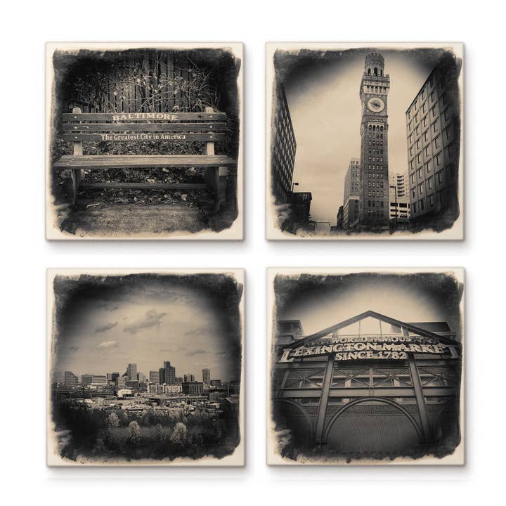 Baltimore Tile/Coaster Collection for wholesale by Cityscape Tiles