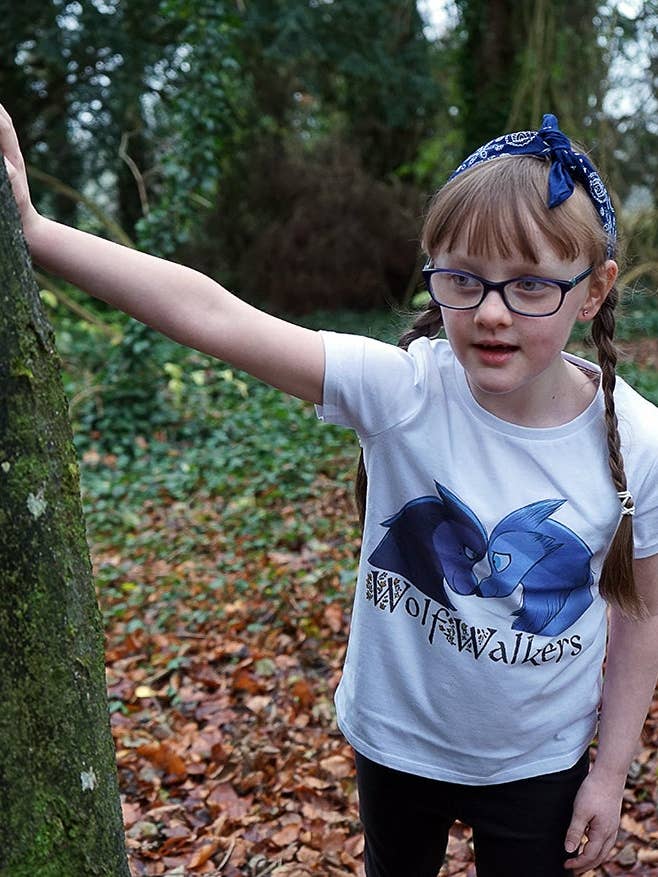 Cartoon Saloon - Vente T-shirt sérigraphié – enfant - T-shirt WolfWalkers pour enfants, blanc3