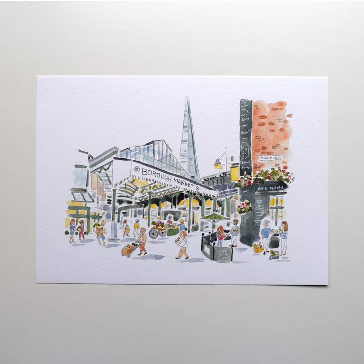 Borough Market Print for wholesale by Home-Drawn illustrations by Aurélie