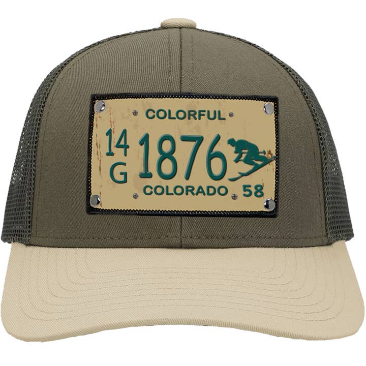 Colorado 1876 på en PHP114 Moss och Beige Hat för wholesale av Stryder Gear
