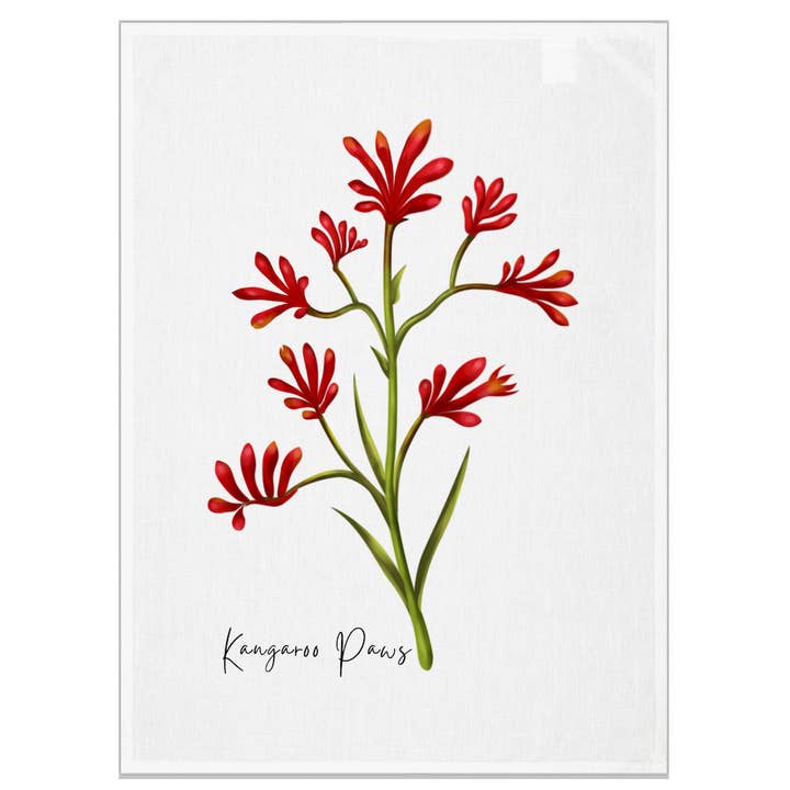 AGCT1006: Kangaroo Paw theedoek voor wholesale door Australiana Gifts Co