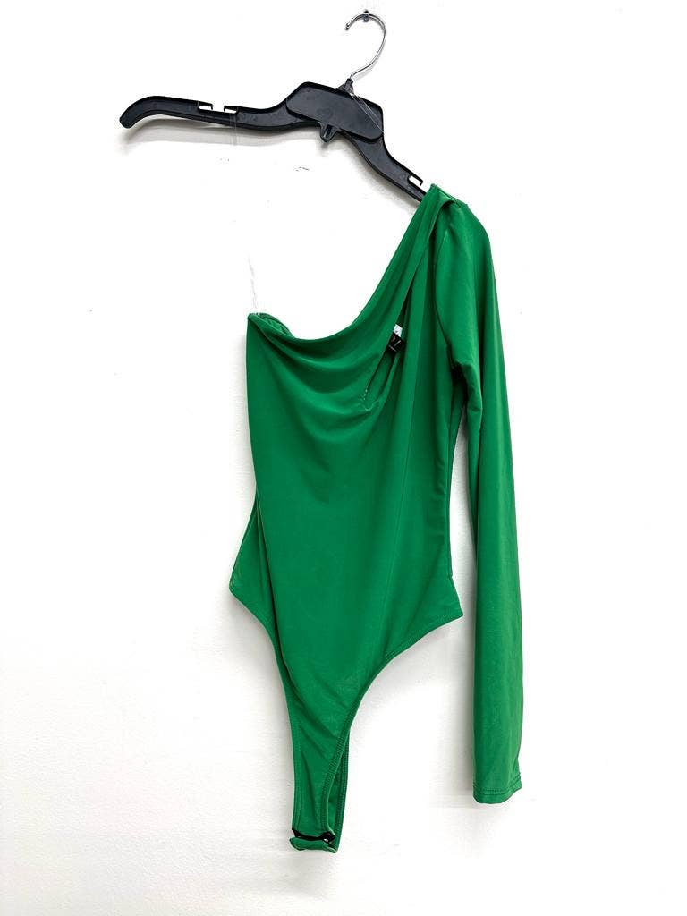 Uptown Apparel - Venta al por mayor Body - Mujer - Body con forro de tanga recortado con un solo hombro J677811