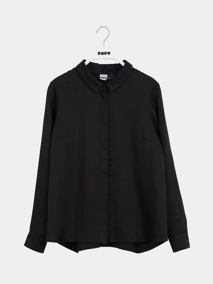 CHEMISE AJUSTÉE, Noir, Femmes pour la vente par Papu