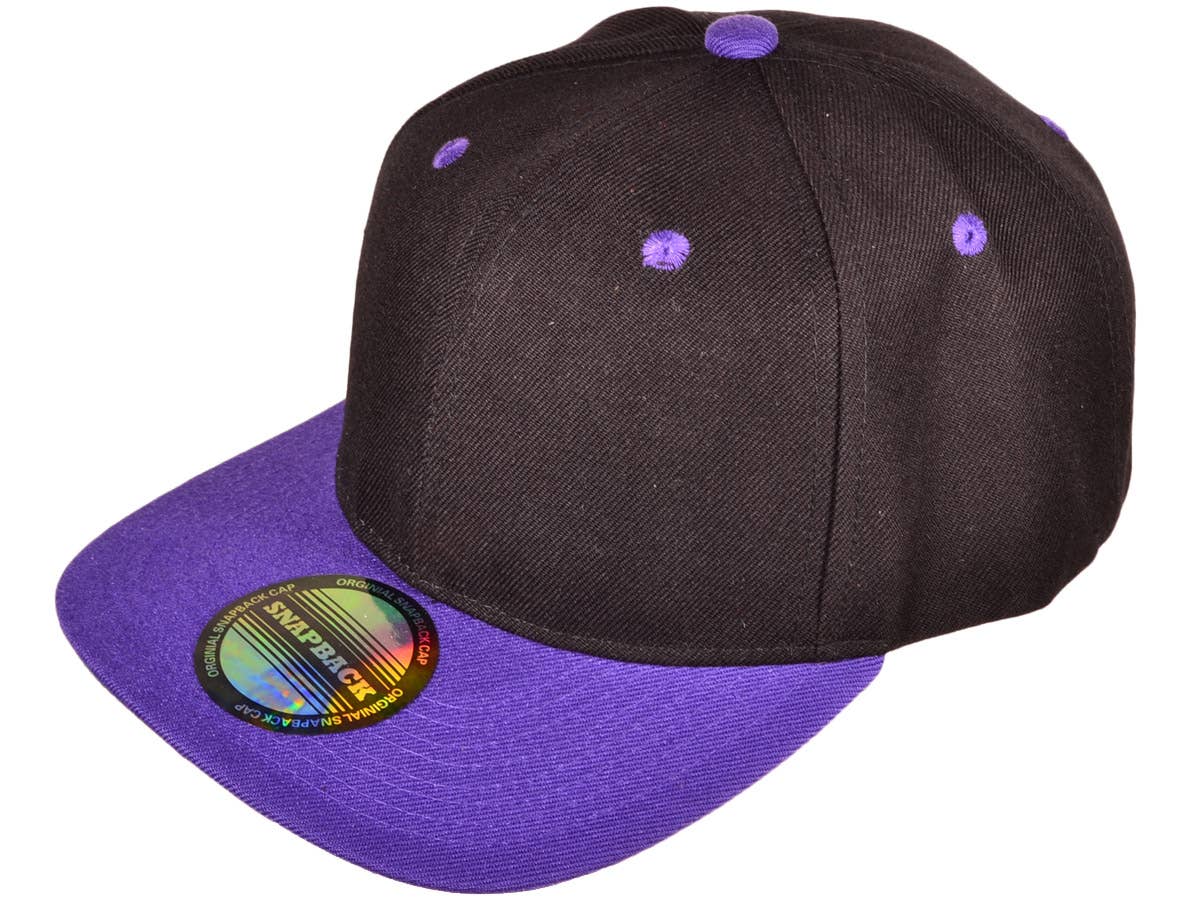 Buck Wholesale - Vente Casquette à visière plate – unisexe - Casquettes snapback unies à visière plate style vintage23