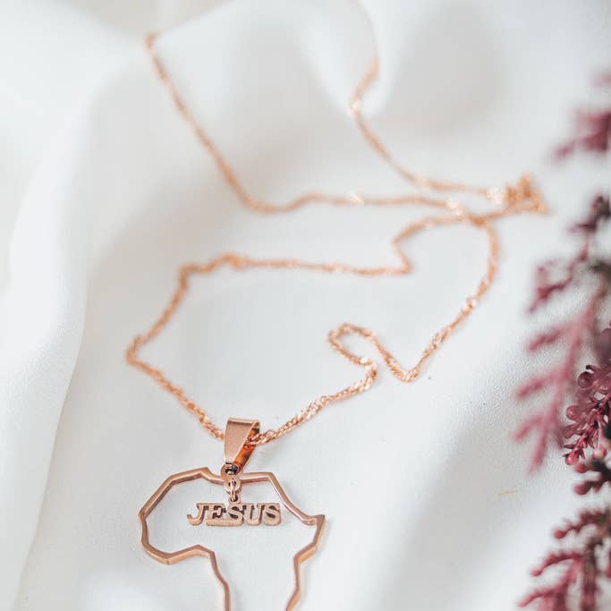 Adé & Grace - Vente Colliers à pendentif - Collier « Africa X Jesus »