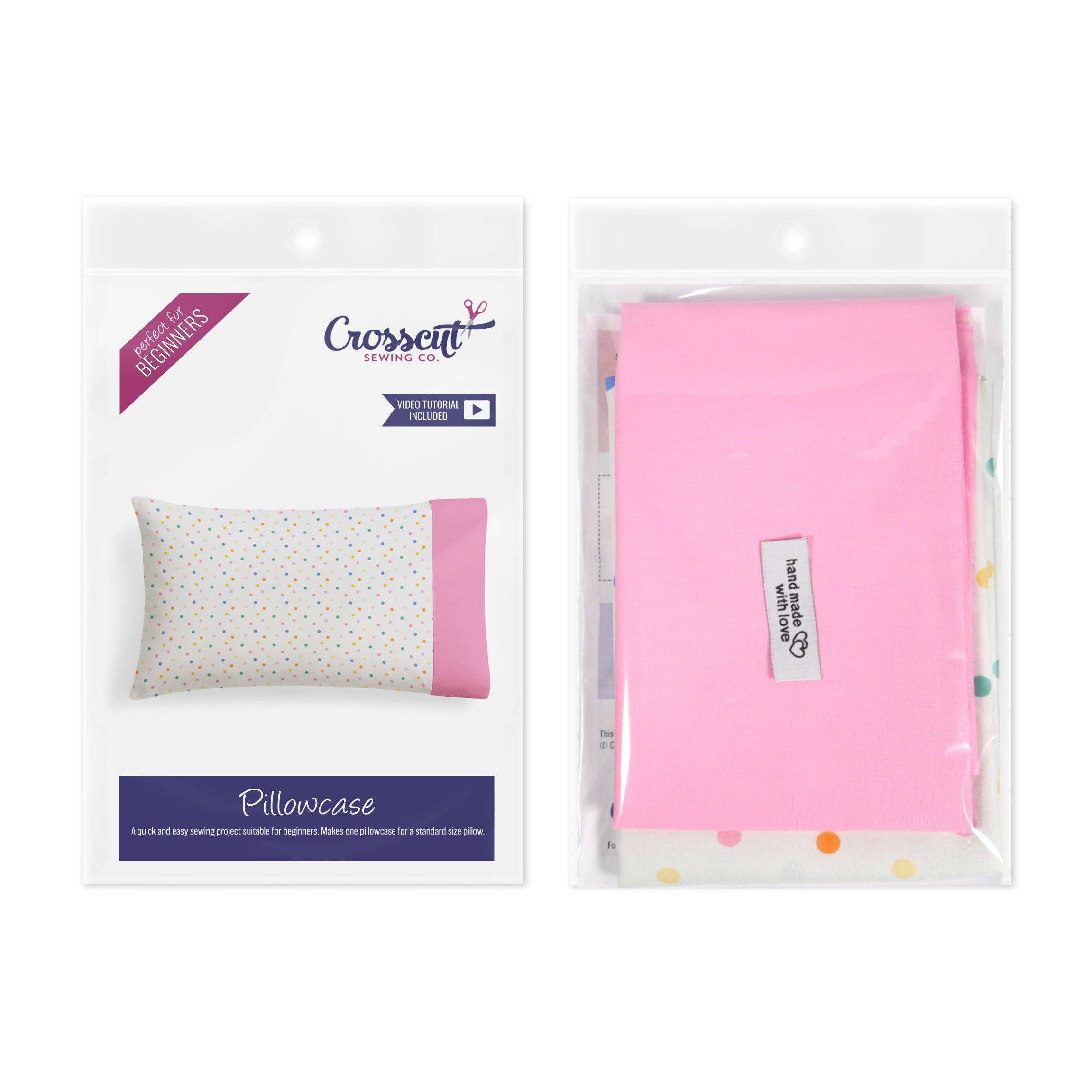 Crosscut Sewing Co. - Wholesale DIY Craft Kit - Pillowcase Sewing Kit with Instructions and Materials for DIY Sewing Projects7