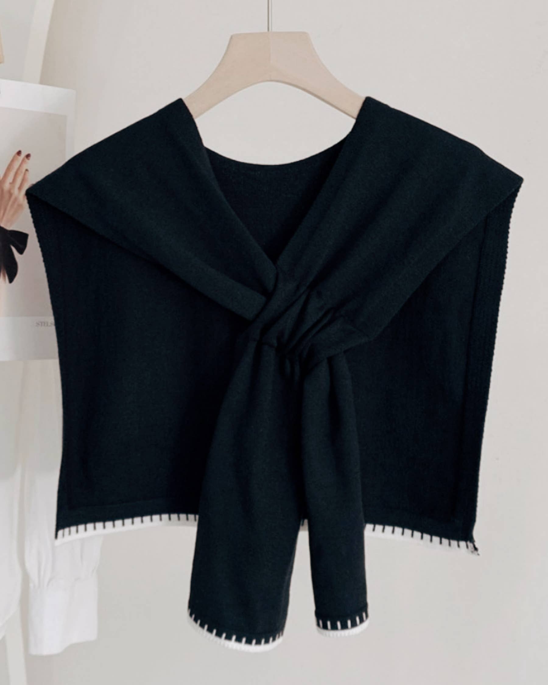 JC Sunny Fashion - Wholesale Capelet - Women's - Stylish Mini Shoulder Cover with Cross-Front Scarf 7