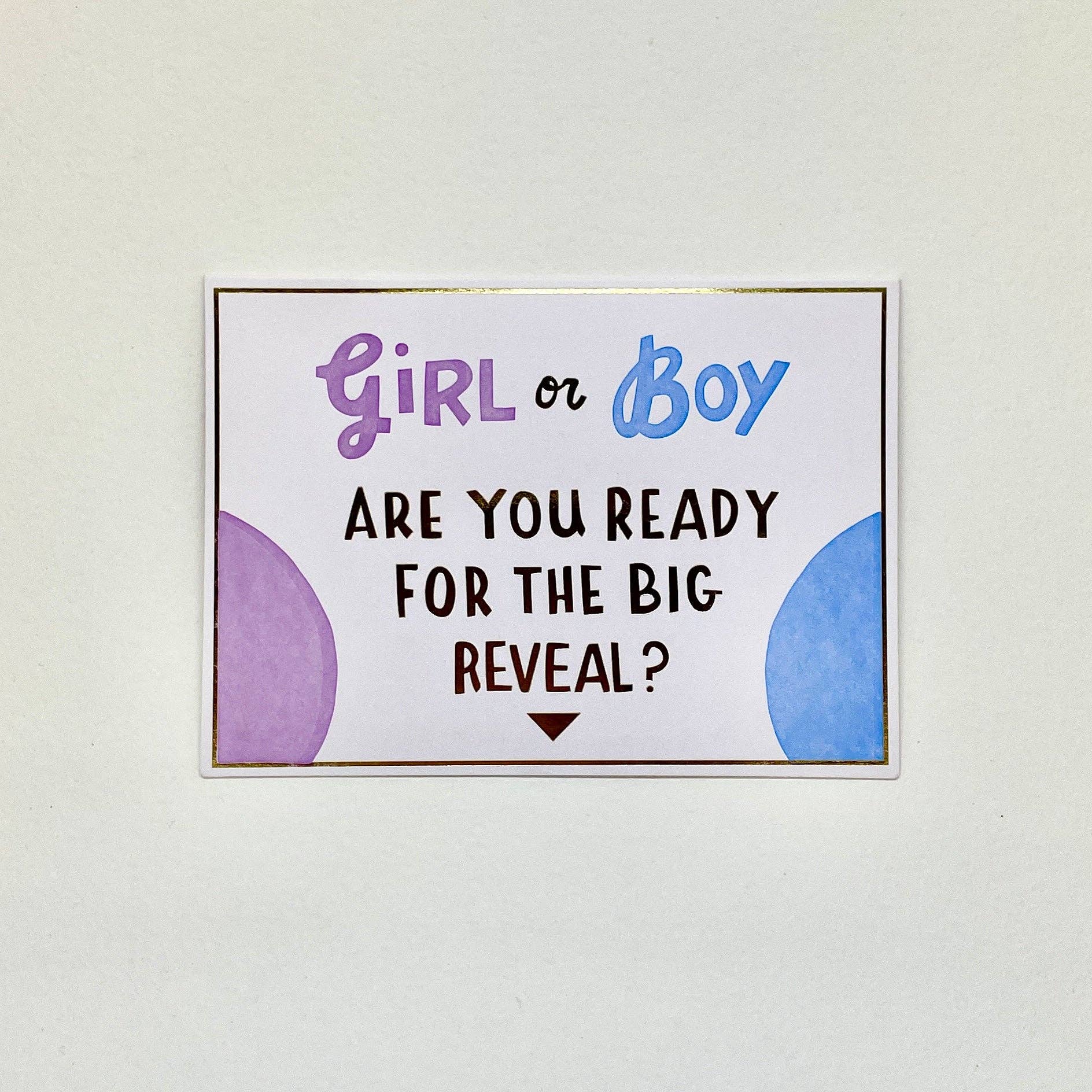 Big Wheel Press – wholesale Baby card – Gender Reveal1