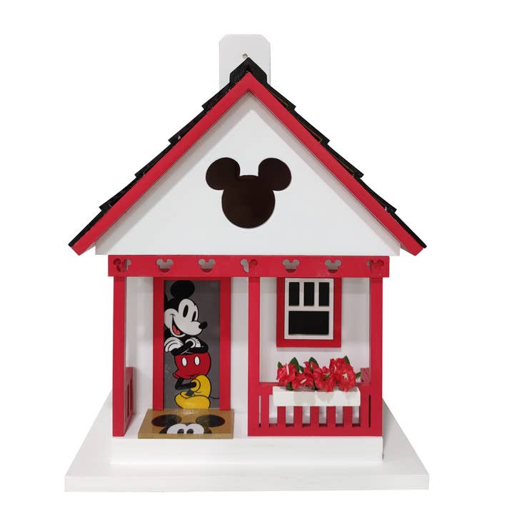 Home Bazaar - Wholesale Bird House - Mickey Cottage Birdhouse - Disney Licensed