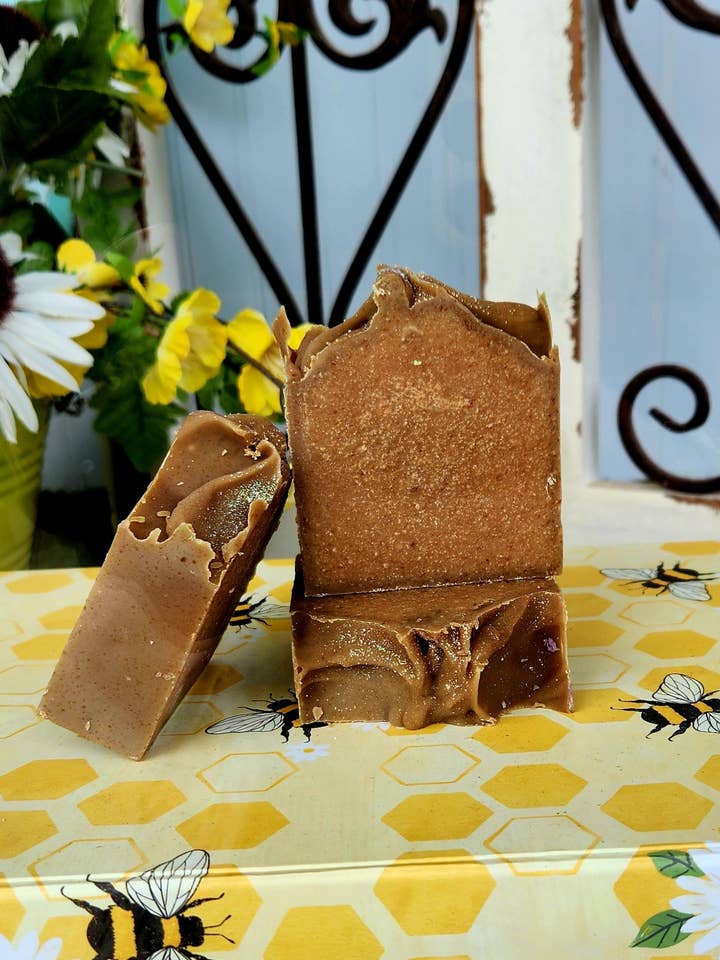 Vanilla Honey goat milk soap for wholesale by Muscadine Creek Creamery L.L.C