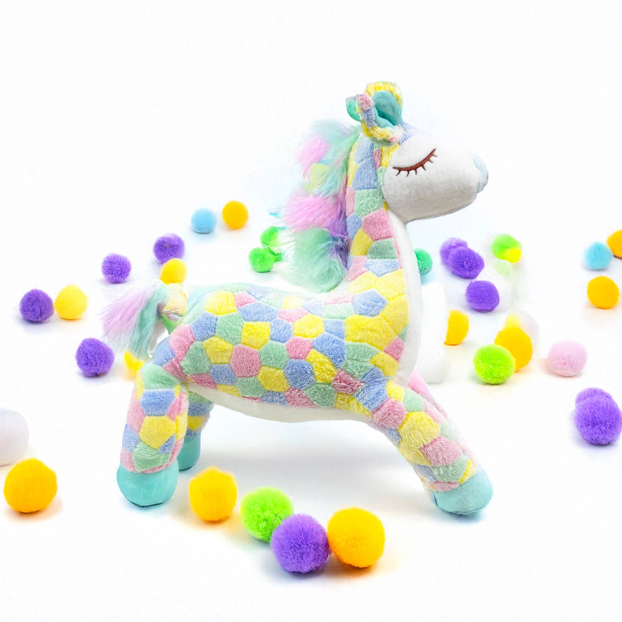 FLUFFERY - Vendita all'ingrosso Peluche - Bambini e neonati - Giocattolo di peluche Giraffa Arcobaleno Bugiarda (24" / 60 cm)2
