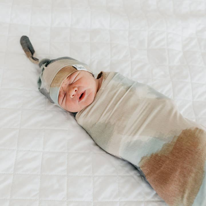 Copper Pearl - Wholesale Newborn/Knit Hat - Baby - Top Knot Hat - Picasso3