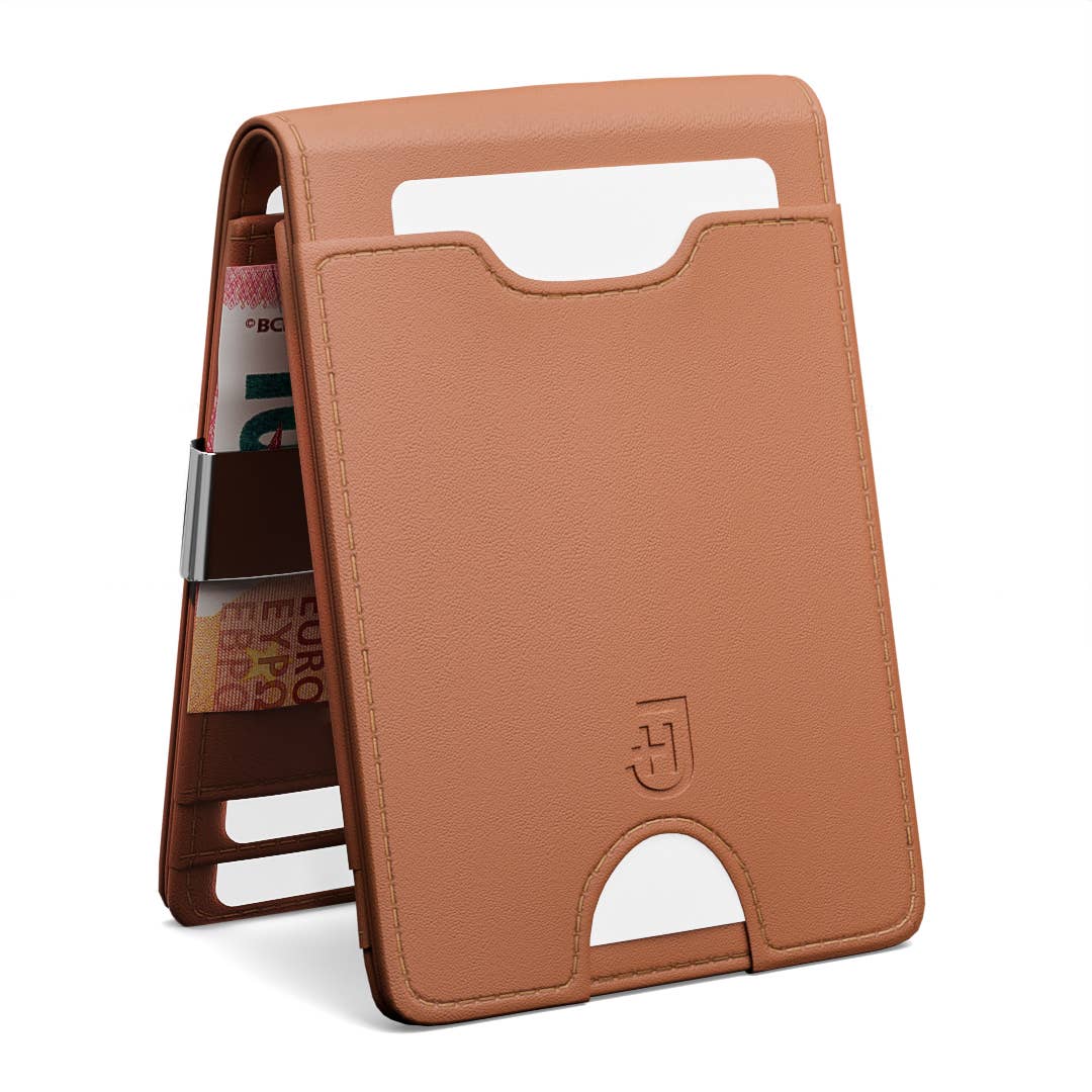 James Hawk - Vente Portefeuille – homme - Portefeuille élégant en cuir mince pour homme avec clip à billets5