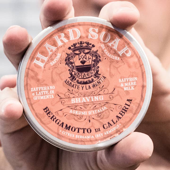 Bergamot Shaving Soap | Saffron and Mare's Milk for wholesale by Abbate Y La Mantia