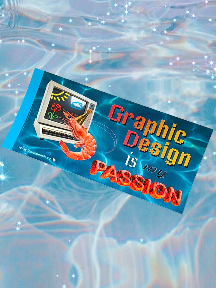 Graphic Design Is My Passion Bumper Sticker for wholesale by Inner Peach Design