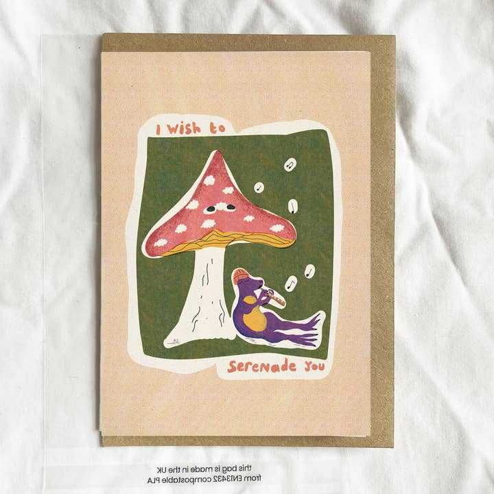 'Serenade' | Musical | Nature | Animal A6 Greetings Card for wholesale by Rebecca Joy Ltd