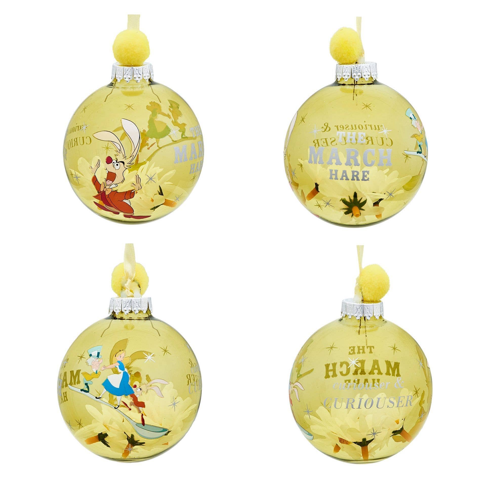WIDDOP and Co. - Wholesale Christmas Decoration - Disney Set of 7 Baubles - Alice In Wonderland5
