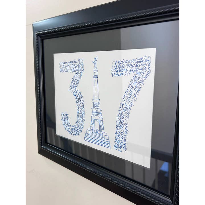 Gifts That Give Studio - Wholesale Art Print - Indianapolis Indiana Art print poster, 317 Colts decor, Indy