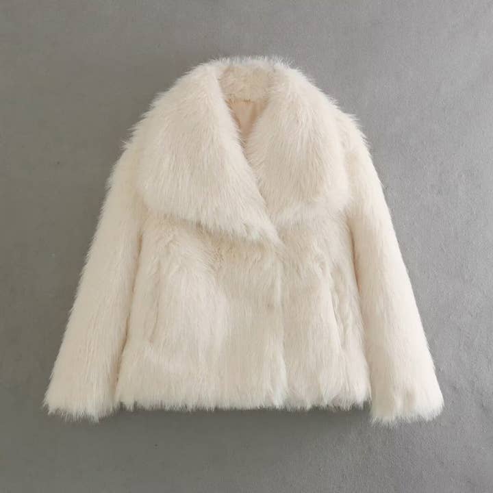 safistyle - Wholesale Fur/Faux Fur Coat - Women's - Loose Faux Fur Collar Coat10