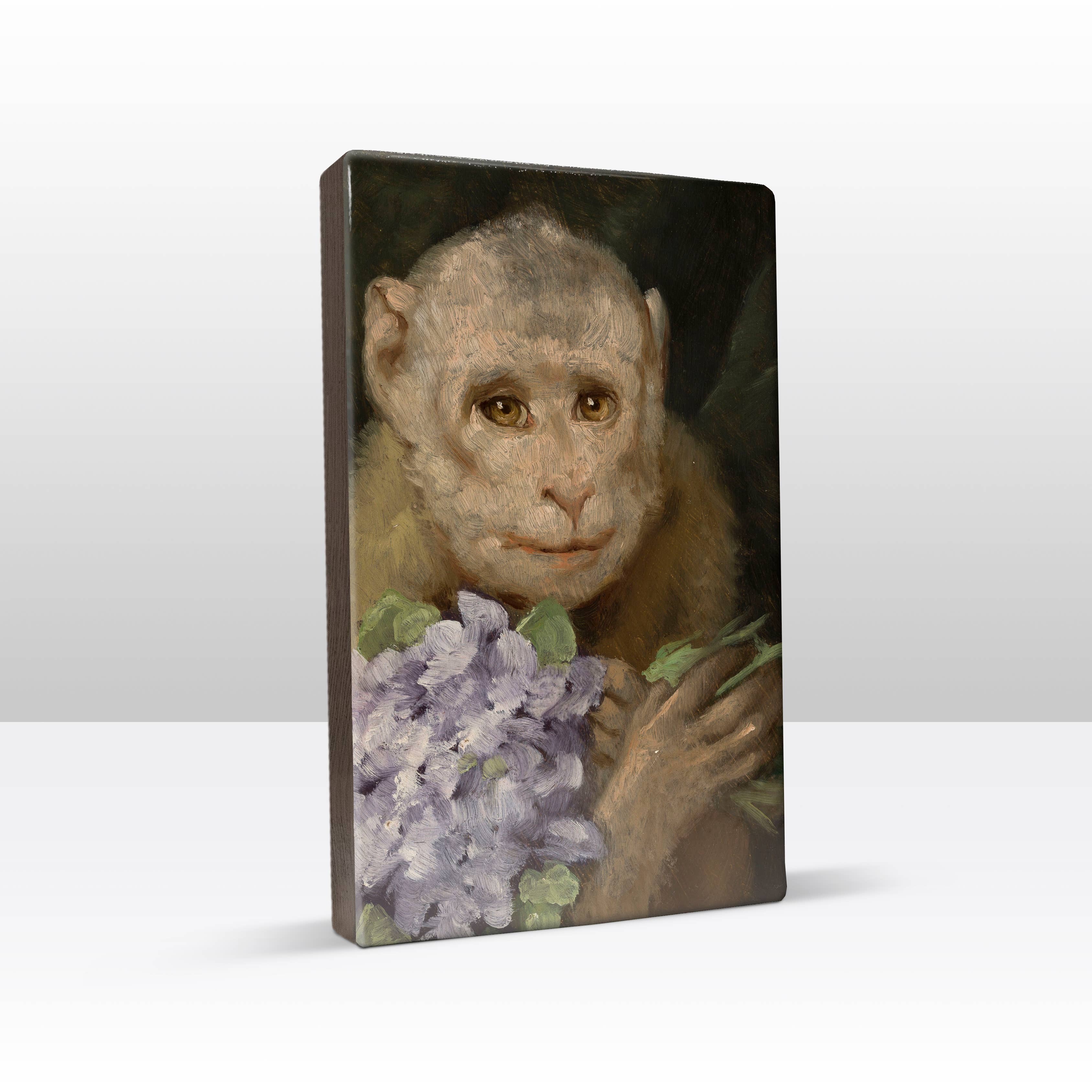 Laqueprint – wholesale Art print – Laqueprint, Monkey with a Bouquet of Violets - Gabriel von Ma...3