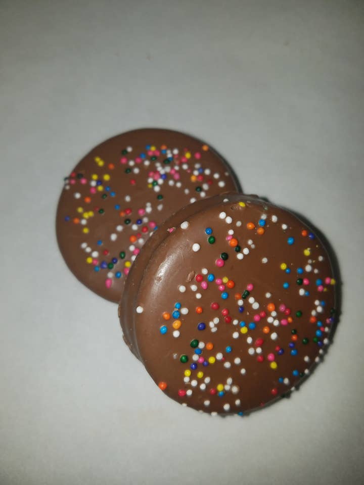 Chocolate Dipped Cookies for wholesale by Skip's Candies (Nut Free)