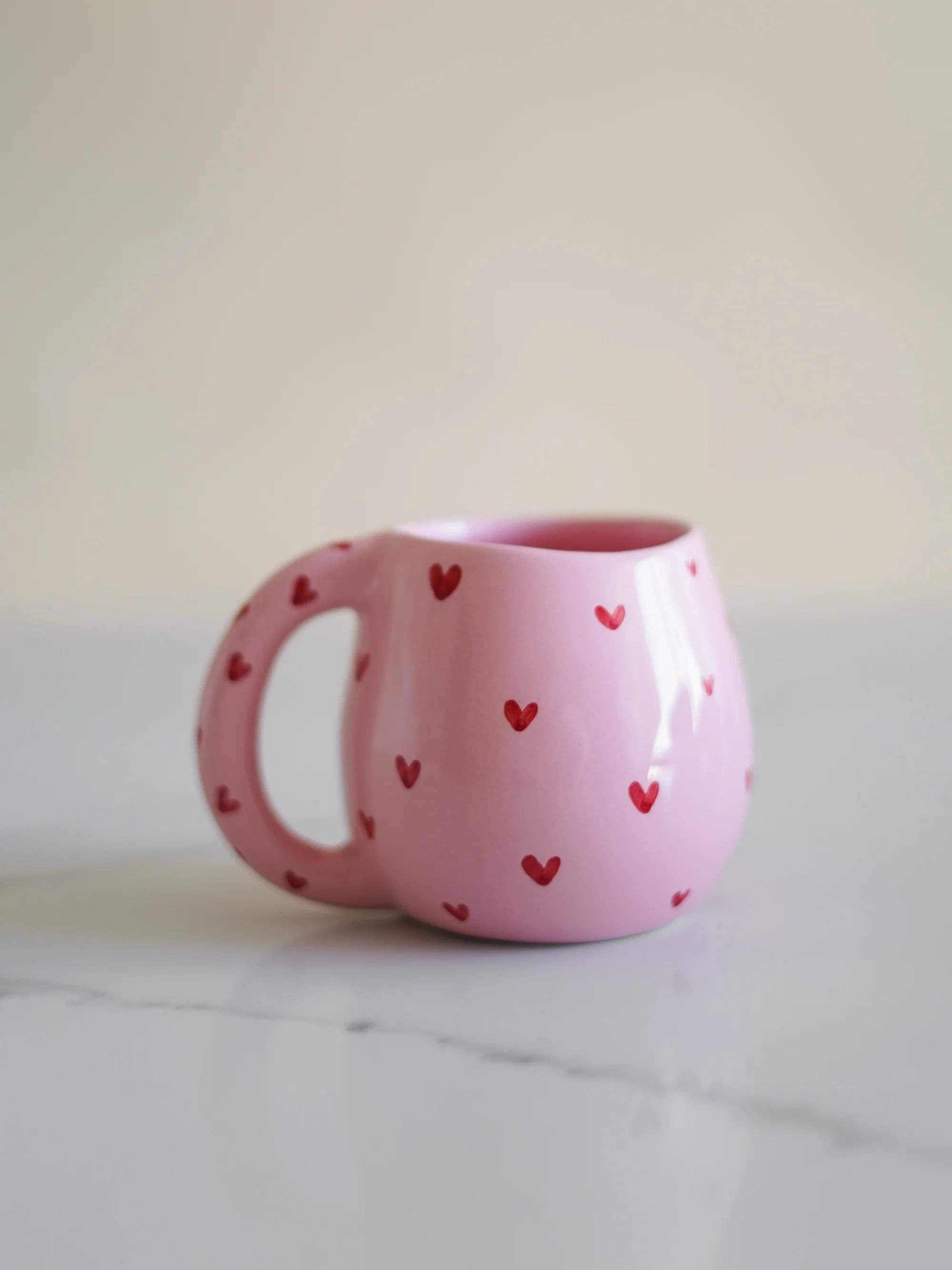 CerAmor Cerâmica - Vendita all'ingrosso Tazza - Tazza Cupido con cuori rossi1