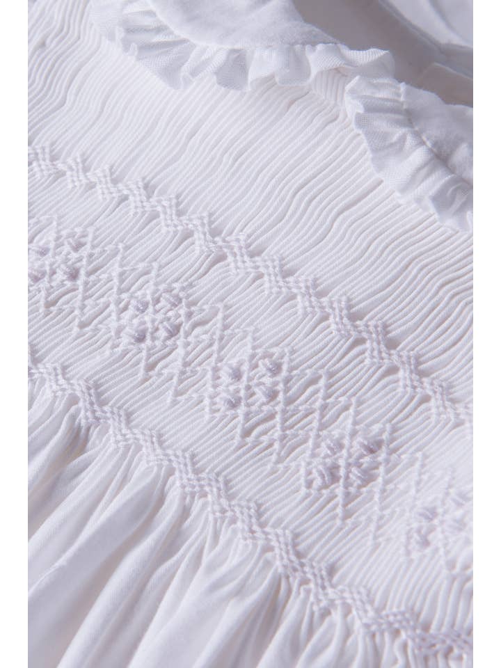 Annafie London Ltd - Wholesale Dress Set - Baby - ROYAL CHRISTENING GOWN ceremony or baptism gown smocked