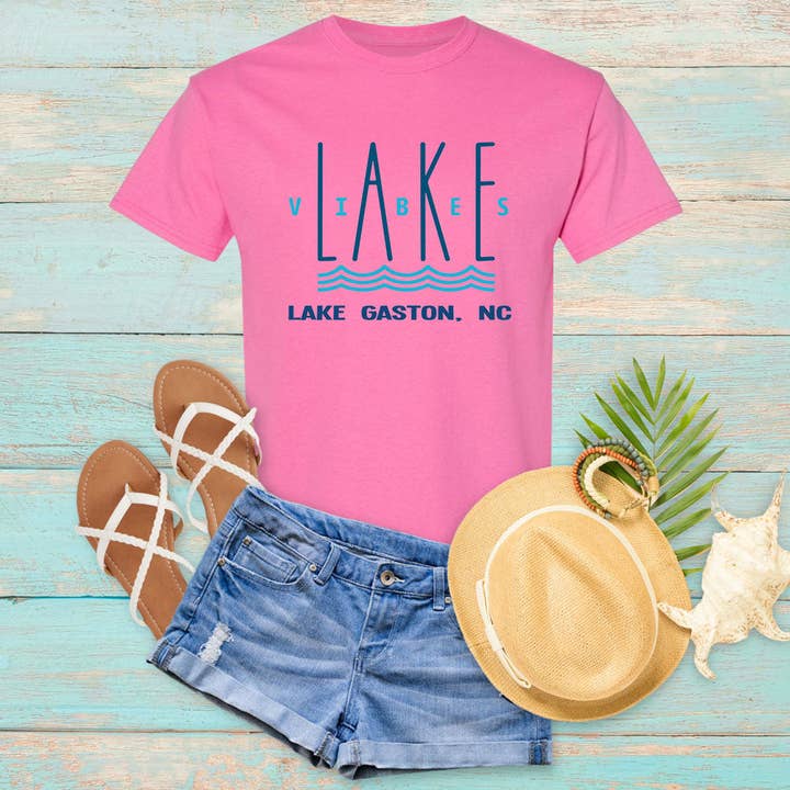 Customizable Lake Vibes T-Shirt for wholesale by Studio S Designs