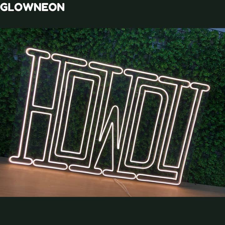 Glow Neon - Wholesale Neon Sign - Howdy Neon Sign, Howdy Cowboy Led Sign, Texas Cowboy Bar Art2