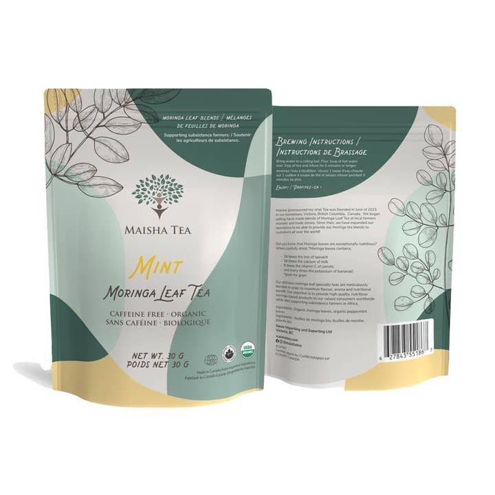 Mint Moringa Leaf Tea for wholesale by Maisha Tea