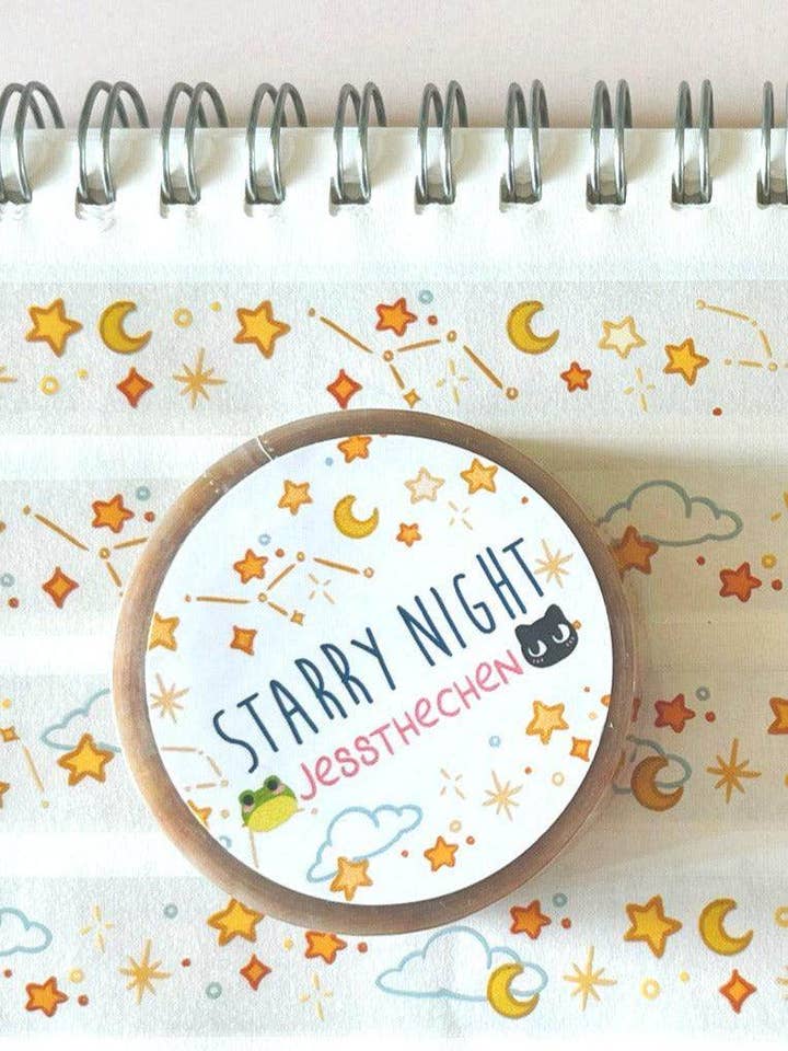 Clear Sticky Tape | Starry Night for wholesale by Jessthechen