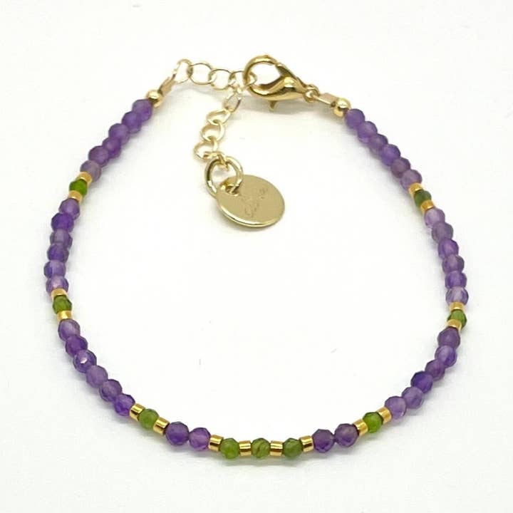 Purple & Green Bracelet for wholesale by Eli m London