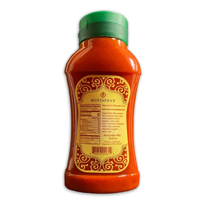 Mustaphas - Wholesale Hot Sauce - Mustapha's Harissa Hot Sauce (Case of 6 X 18.34 oz Bottles)