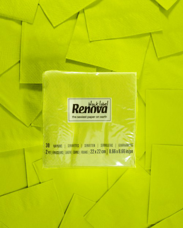 Renova - Wholesale Disposable Napkin - Cocktail Napkins RENOVA Green 1