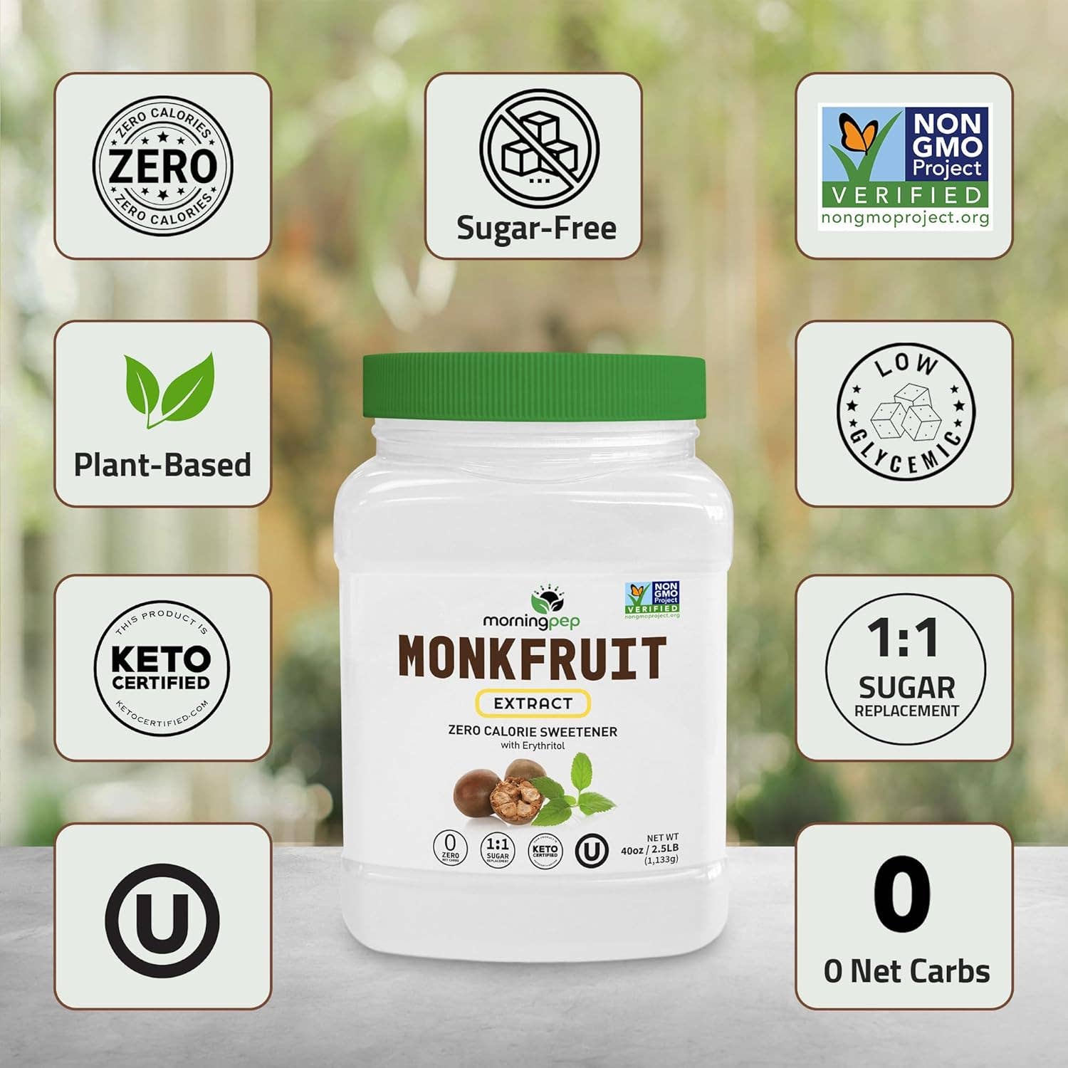 Durelife - Wholesale Sugar/Sweetener - Morning Pep 100% Pure Monk Fruit Extract Sweetener2