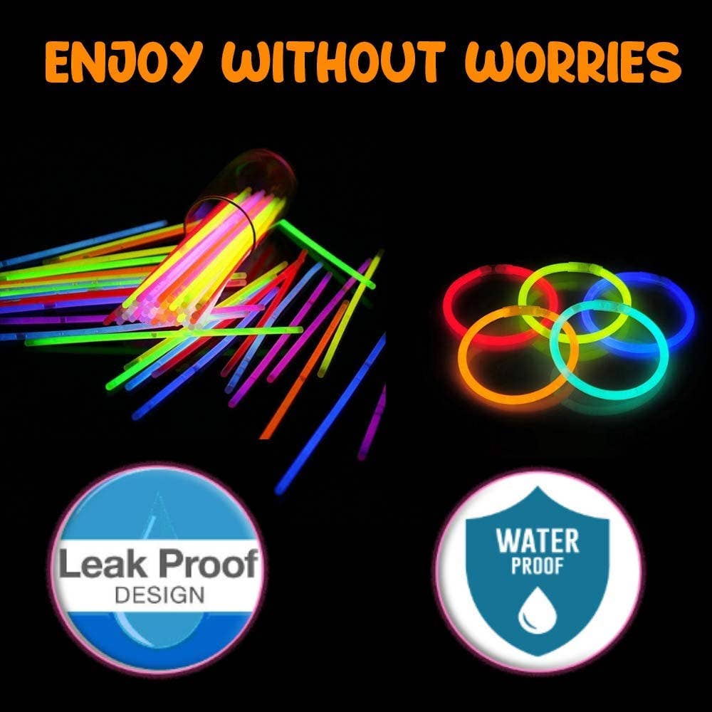 KP Kool Products - Wholesale Light-Up Toy - Kids & Baby - Glow Party Sticks - 100pc Neon Glow Necklaces, Bracelets4