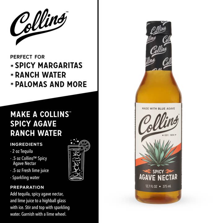 Viski - Wholesale Cocktail Mix/Syrup - Spicy Agave Nectar 12.7 oz2