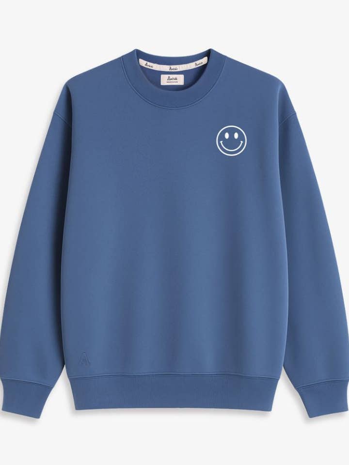UNISEX-SWEATSHIRT OCEAN BLUE | SMILE für den Großhandel von Anitials