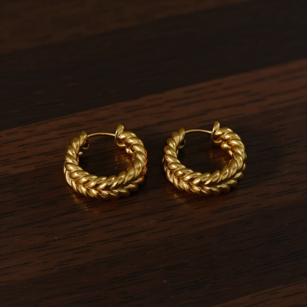 Revelari - Wholesale Hoop Earrings - Twisted Rope Stainless Steel Hoop Earrings2