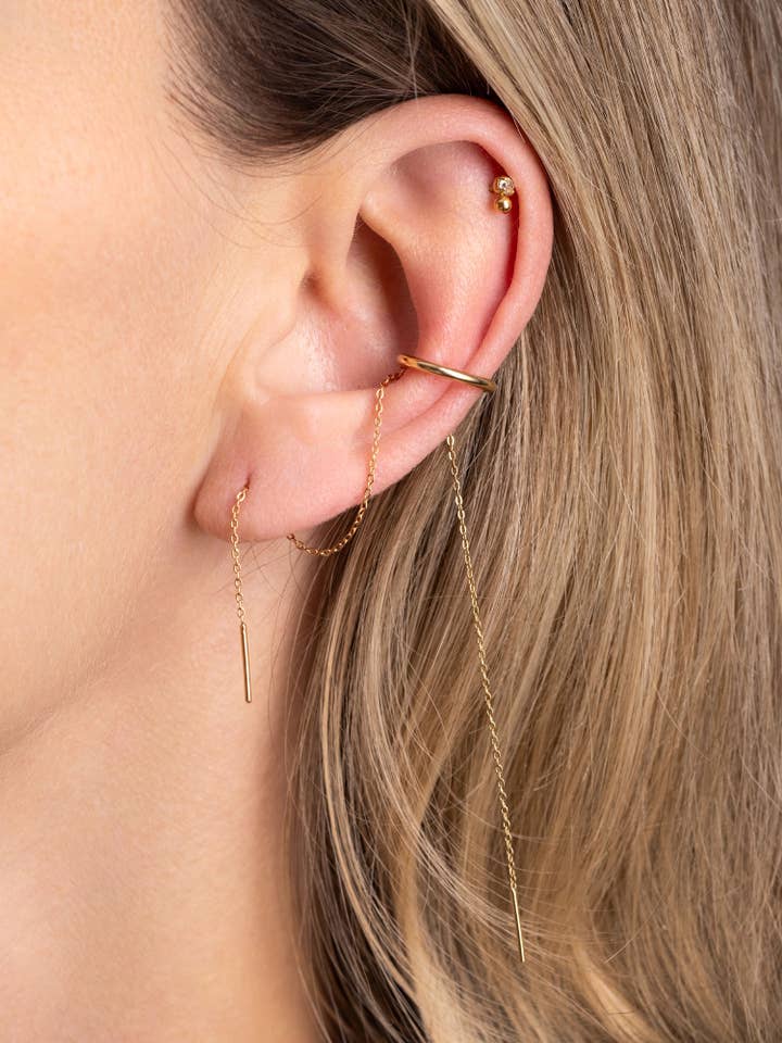 LUCAS ear jewellery chains with or without piercing for wholesale by April Please