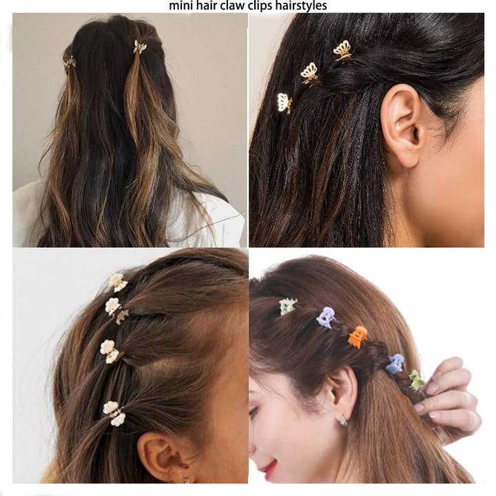 ACCITY - Wholesale Hair Clip - Women's - Set of 6 Small Claw Hair Clips, Simple & Chic_CWAHA038617