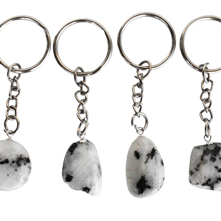 Soothing Crystals - Wholesale Keychain - Unisex - Rainbow Moonstone Key Chain, Gemstone Keychain, Keychain