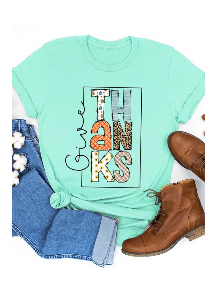 COLORBEAR – T-shirt estampada - Mulher por atacado – DAR GRAÇAS MANGA CURTA UNISSEX17