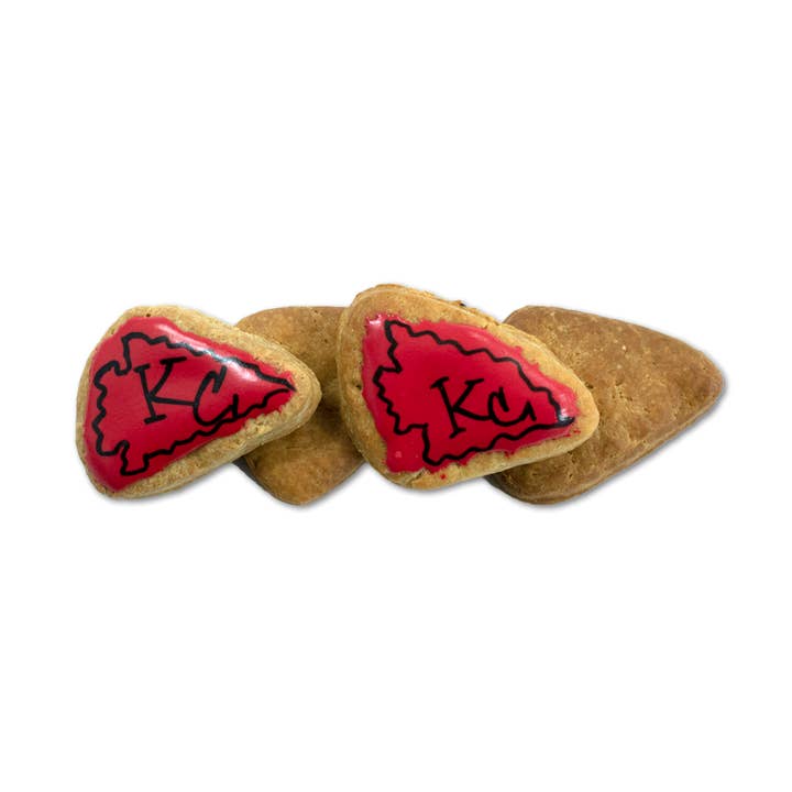 Kansas City Chiefs Arrowhead Dog Cookies for wholesale by PawsAbilities