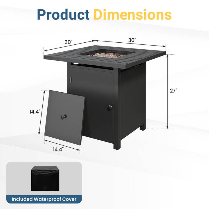 Heynemo - Wholesale Fire Pit - Propane Fire Pit Table, 50000 BTU Gas Fire Pits Table4