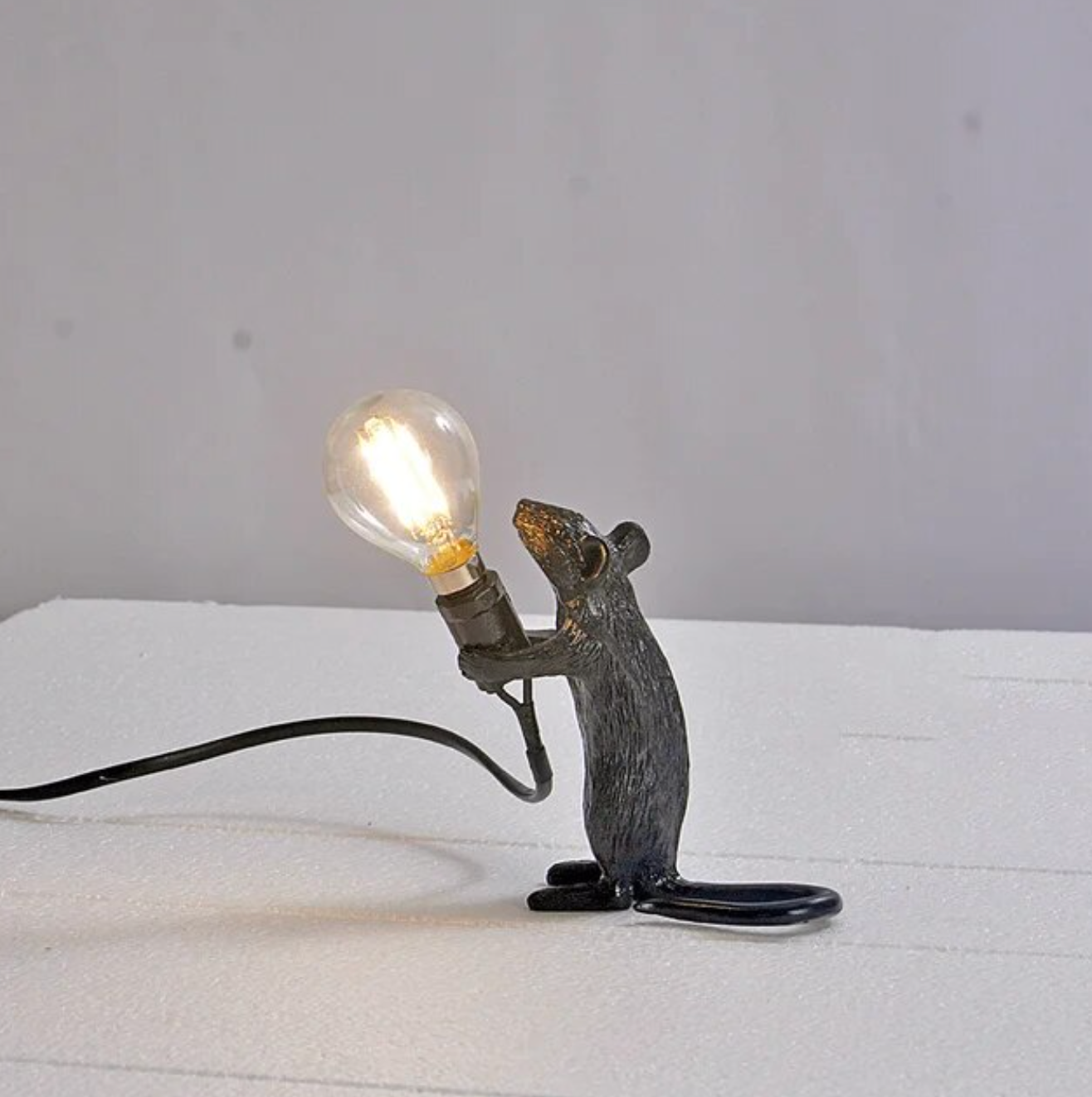 huemabe (All Import Duties Covered) - Wholesale Night Light - Black Mouse Resin Night Light | Creative Lamp0