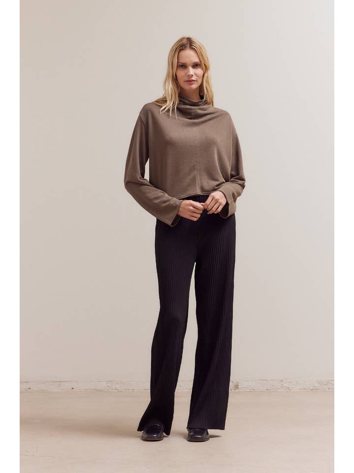 Grade & Gather - Wholesale Knit Top - Women's - 42082 - COWL NECK LOOSE FIT TOP7